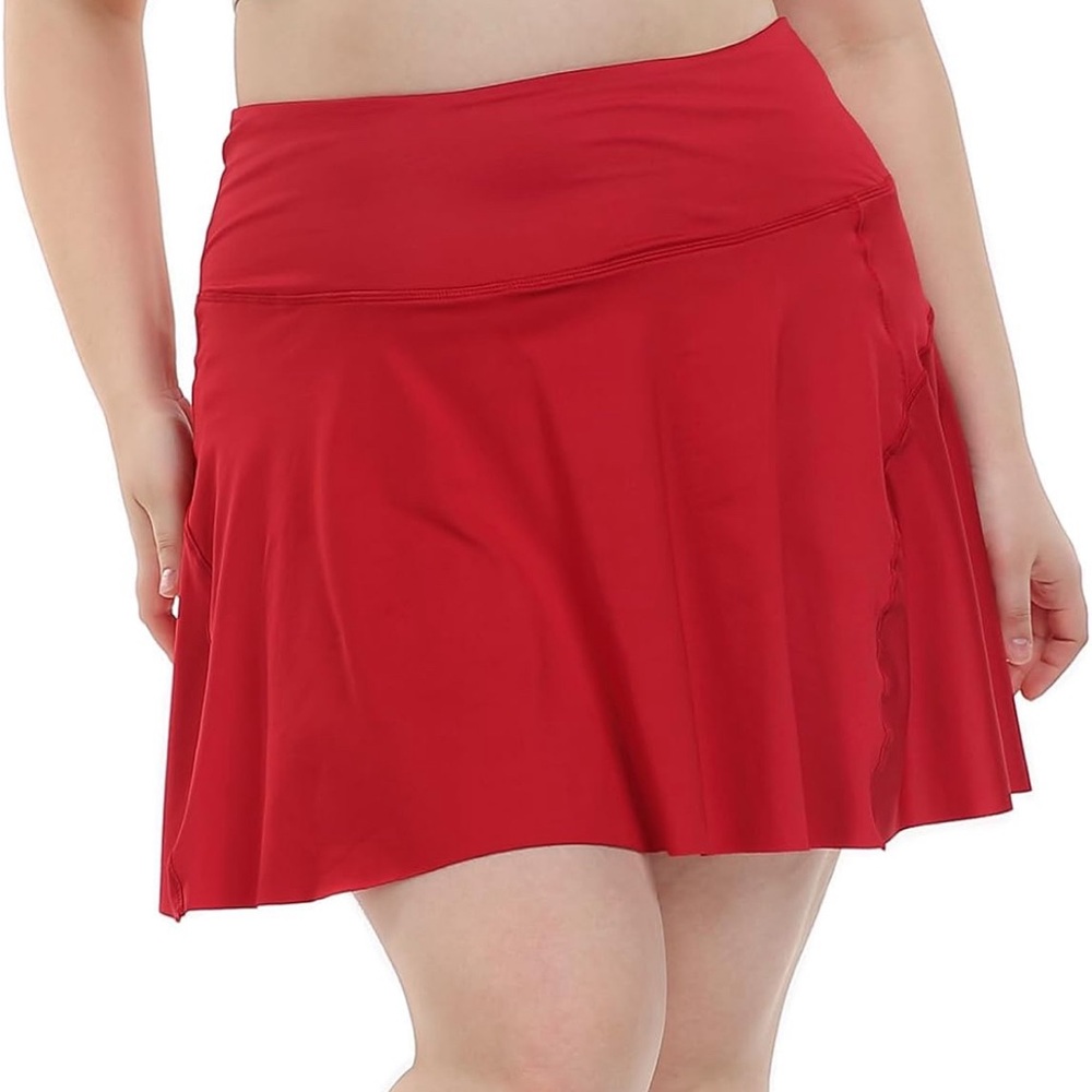 Brand new Women’s Plus Size short trendy Red 2x Pleated Skort